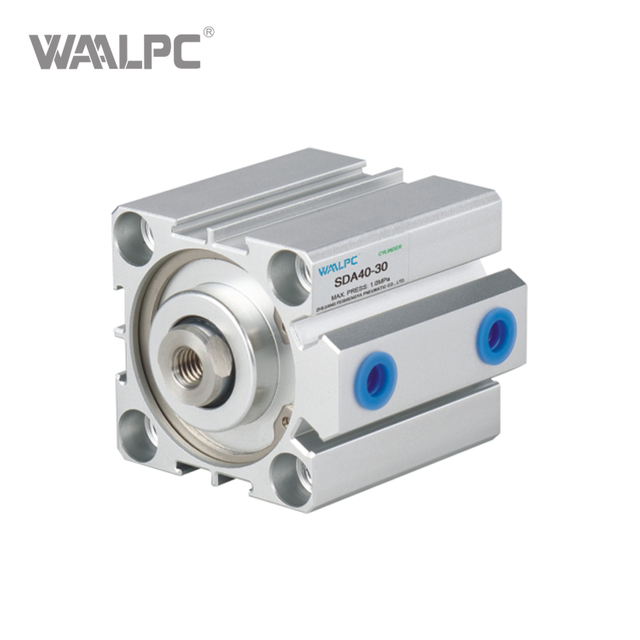 SDA 系列紧凑型节省空间气缸，带磁性活塞和可调缓冲，适用于工业自动化