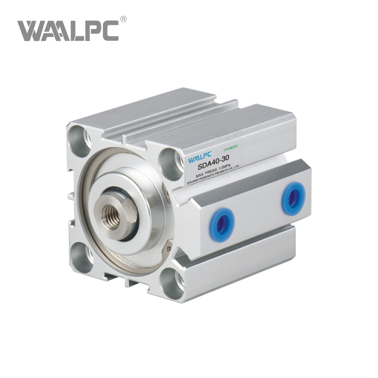 SDA 系列紧凑型节省空间气缸，带磁性活塞和可调缓冲，适用于工业自动化