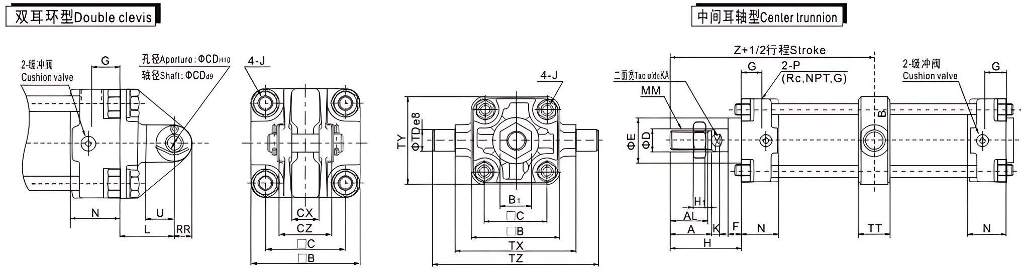 CA2系列标准方体气缸