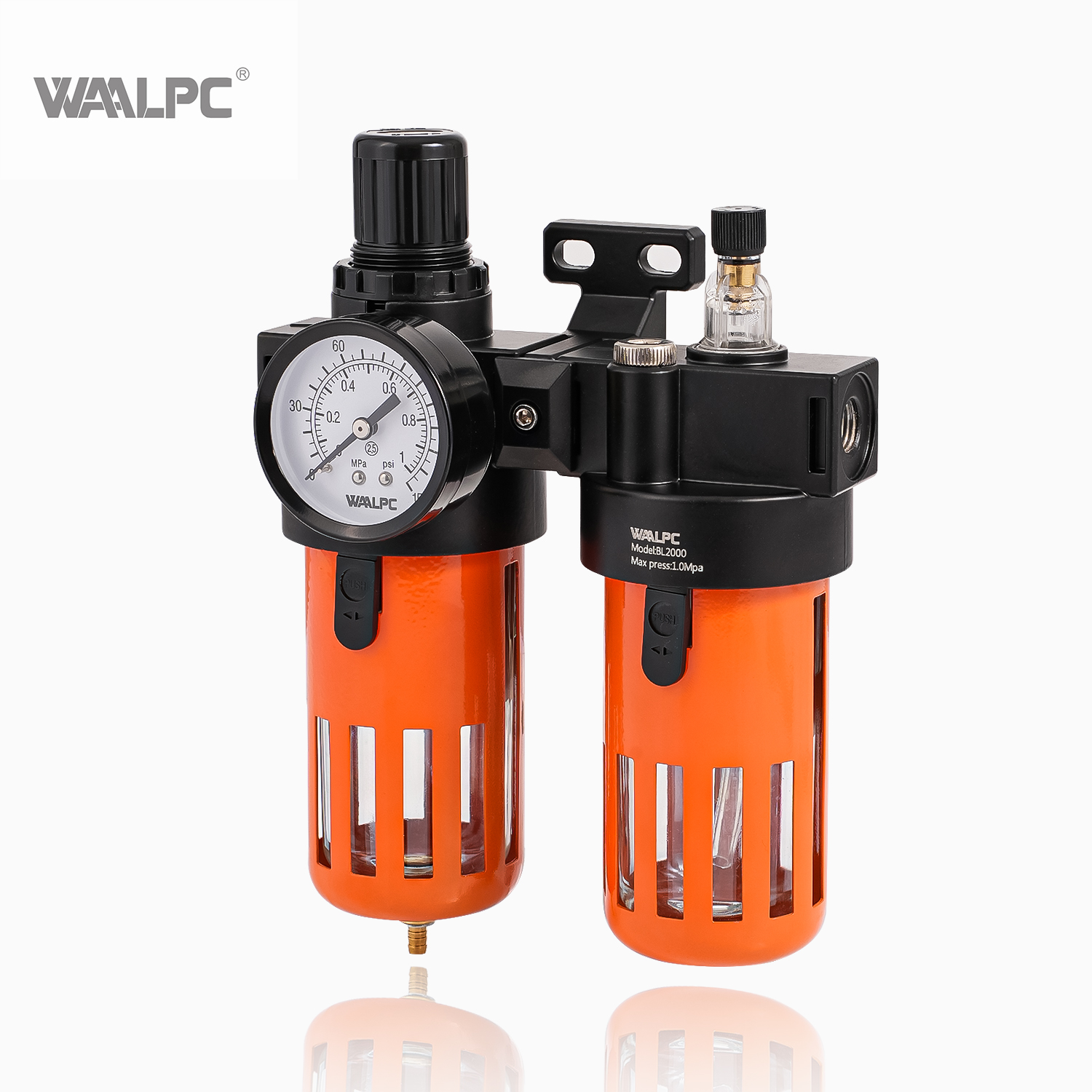 AIRTAC PT NPT 1/4 1/2'' 2 组合空气过滤器单元过滤减压阀 AFC BFC2000 用于制药行业