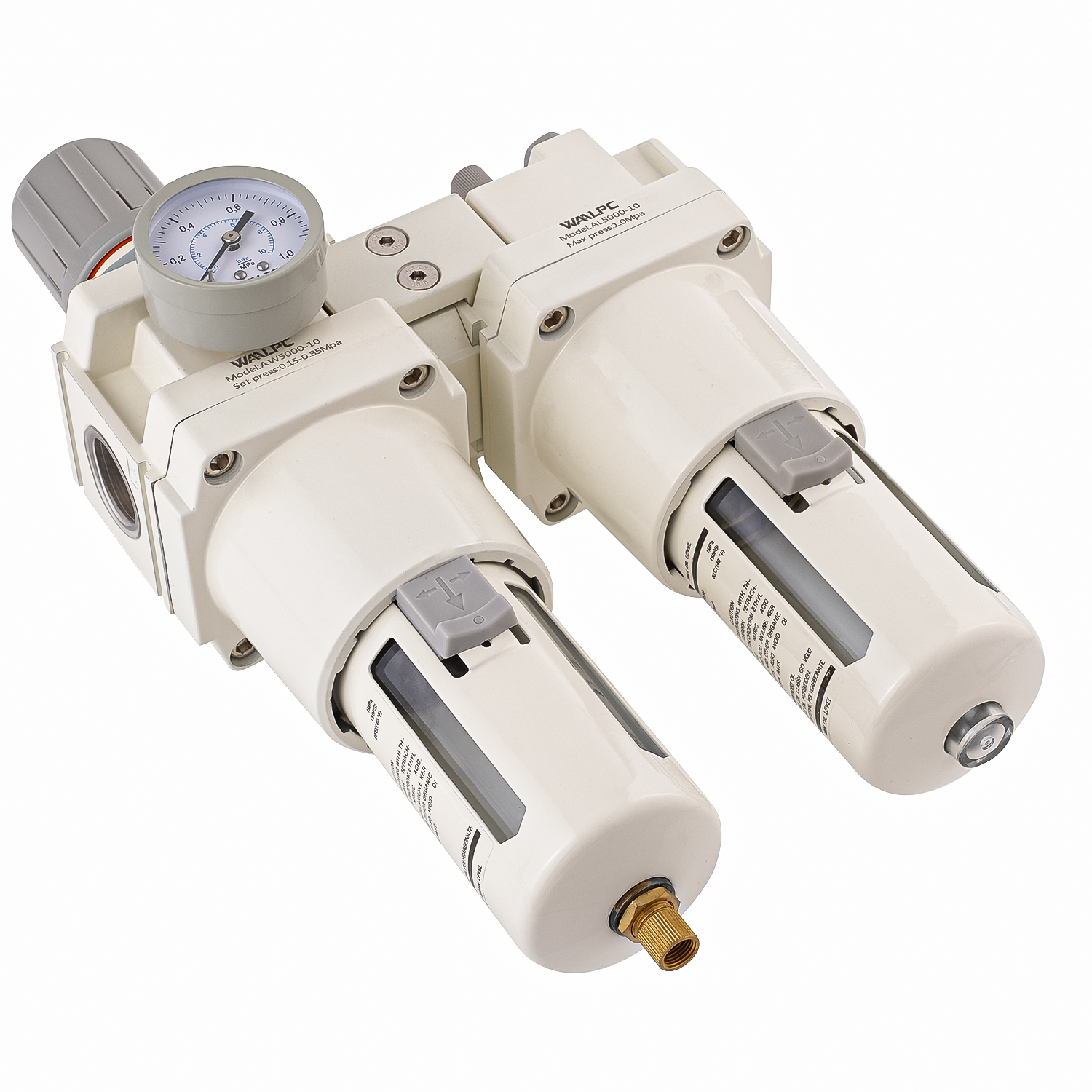 压缩空气调节器疏水阀过滤器润滑器减压阀 Frl 适用于医疗工业 AC5010 白色 SMC3/4'' 1''