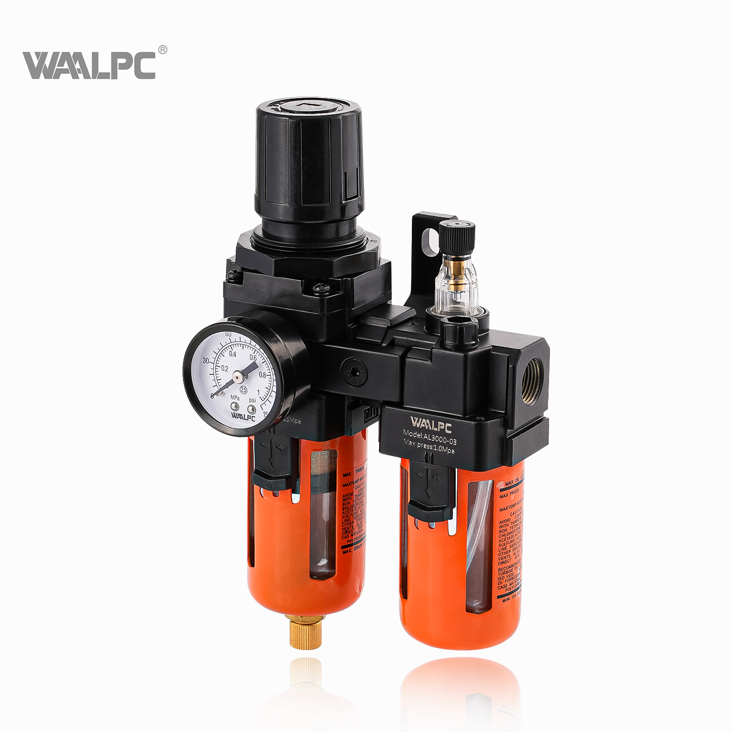 压缩空气调节器过滤器润滑器减压阀分离器用于自动化设备 AC2010 白色 SMC M5 1/8'' 1/4''