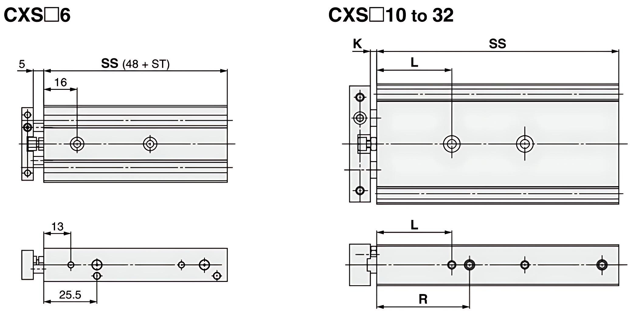 CXS双活塞杆气缸