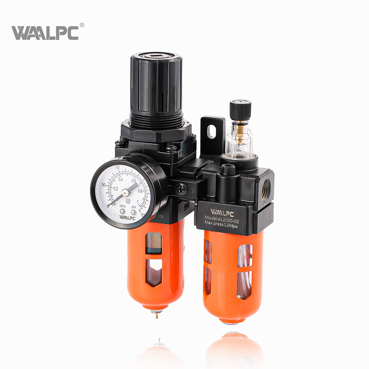 压缩空气调节器过滤器润滑器减压阀分离器用于自动化设备 AC2010 白色 SMC M5 1/8'' 1/4''