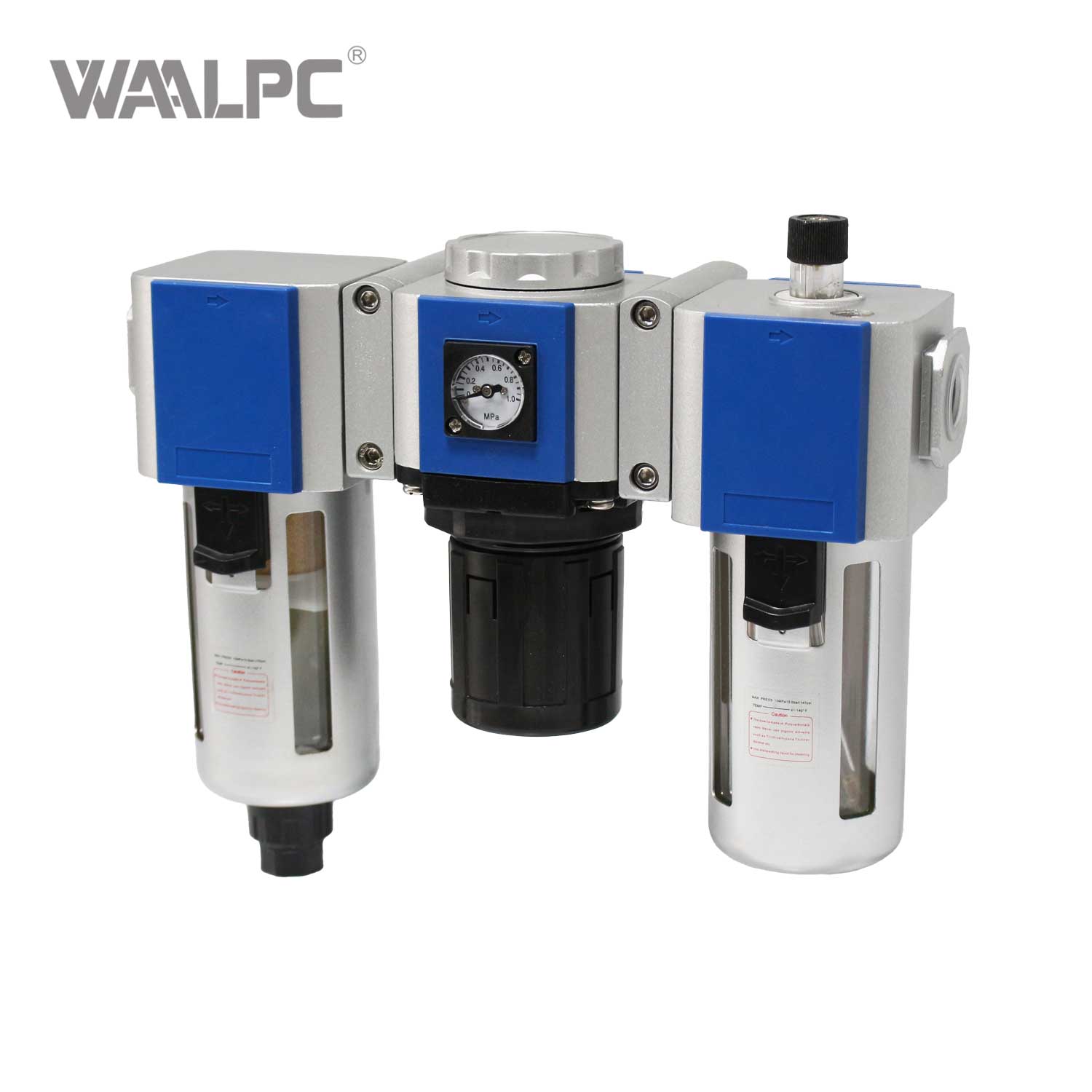 亚德客 FRL 型组合空气处理装置 过滤调压器 润滑器 1/4' 3/8'' 1/2' 端口 压缩空气过滤器 油水分离器和空气压缩机可调调节器