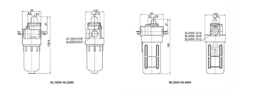 亚德客润滑器带手动滑阀