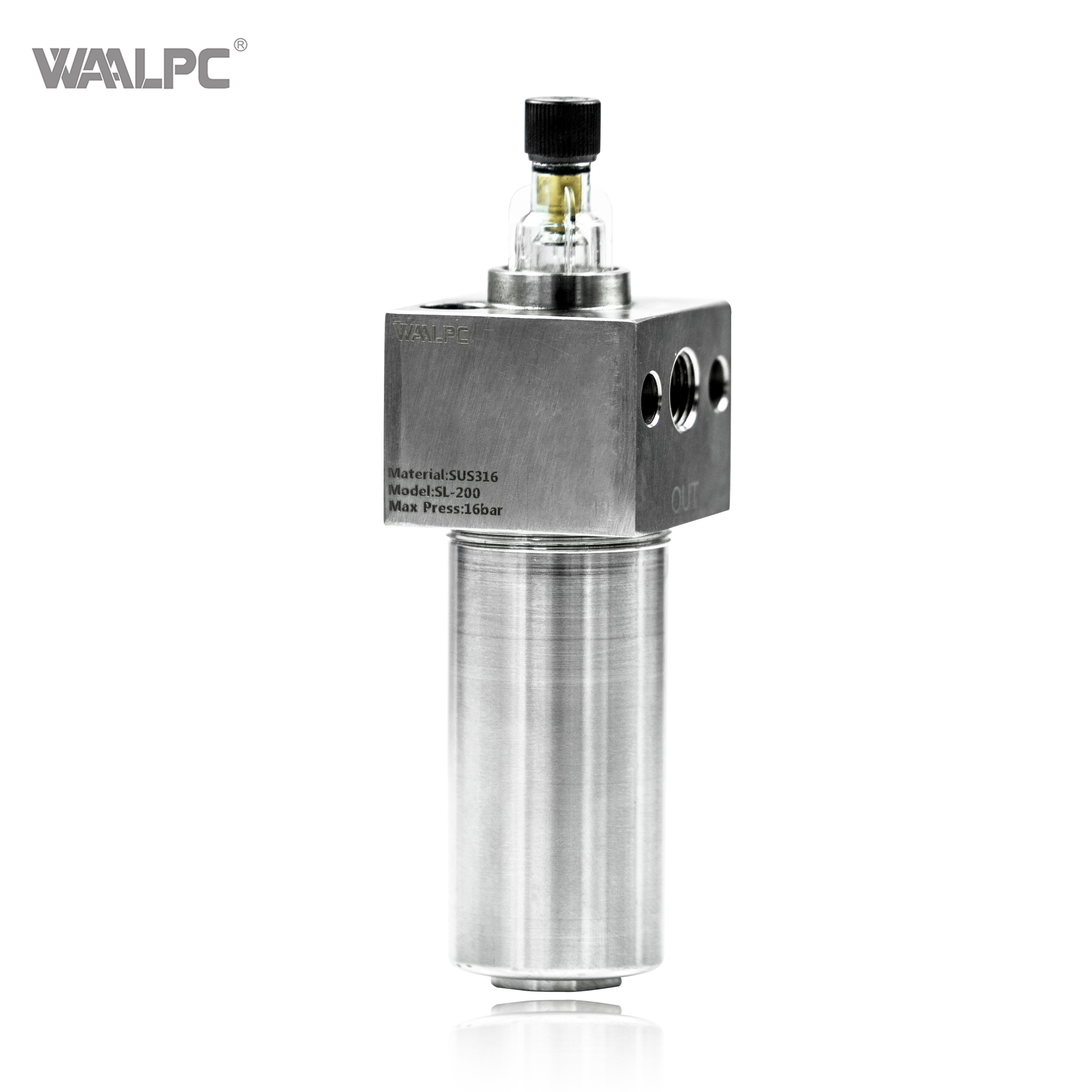 适用于海洋环境的高压 20bar OEM 气源处理 G1/4 G3/8 G1/2 G3/4 G1'' 气动 316 不锈钢空气润滑器