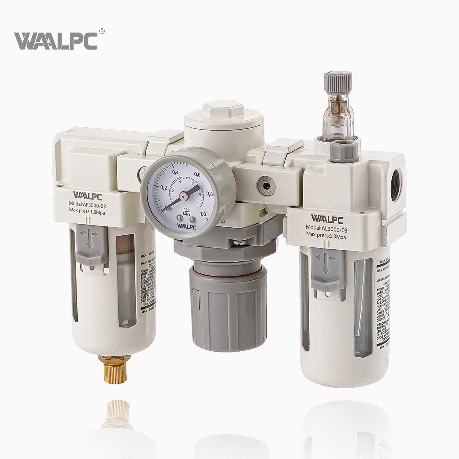 SMC 气动压缩空气过滤调压器润滑器阀表Frl减压阀自动化设备AC2000白色1/8''1/4'' 