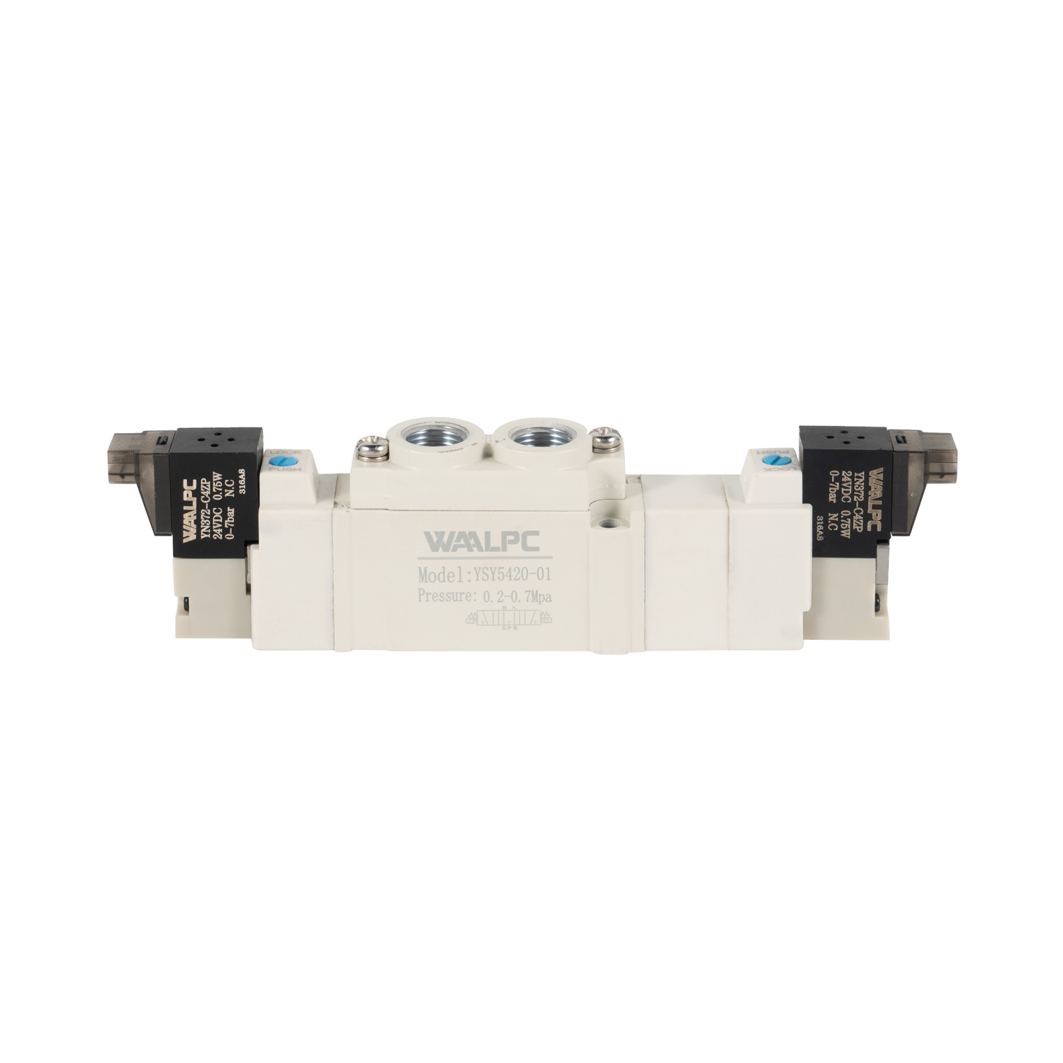 SMC电磁阀单线圈先导式电动二位五通YSY5120-02 1/8'PT气动 